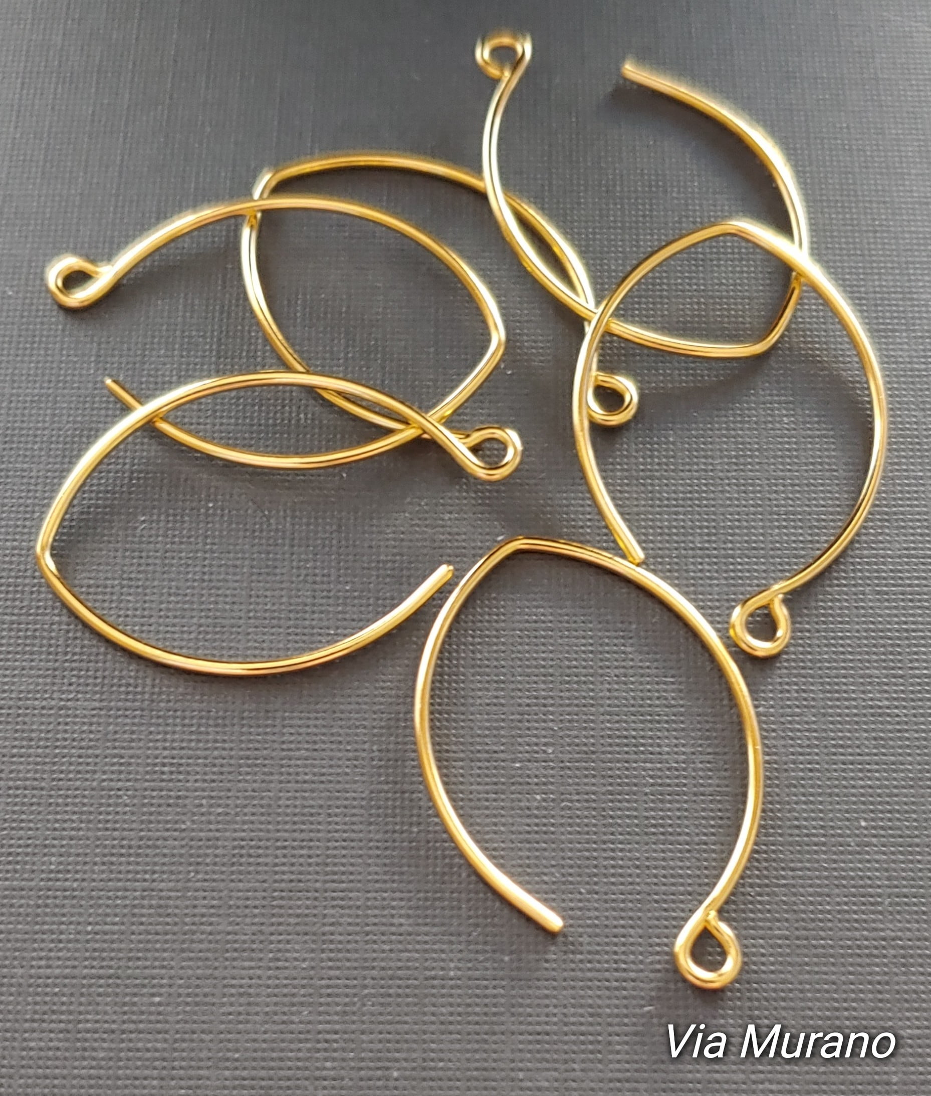 14,9x7,9x1,57mm Jewelry Supplies Brass Earring Hooks Brass Earring Wires 18K Real Gold Plated Brass Ear Wire RGP1029