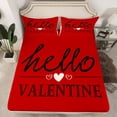 thumbnail image 2 of Homewish Romantic Valentines Day Full Size Sheets, Couple Anniversary Bed Sheets, Cartoon Love Heart Sheet Sets, Ultra Soft Bedroom Decor, 4pcs, 2 of 7