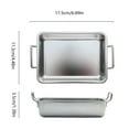 thumbnail image 2 of Stainless Steel Snack Tray With Ears Barbecue Tray Restaurant Golden Square Plate Fried Chicken Dessert Plate, 2 of 5
