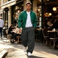 thumbnail image 2 of Leidass Men's Baggy Sweatpants Fleece Wide Leg Lounge Sweat Pants Drawstring Waist Jogging Pants with Pockets Dark Gray 2XL, 2 of 7