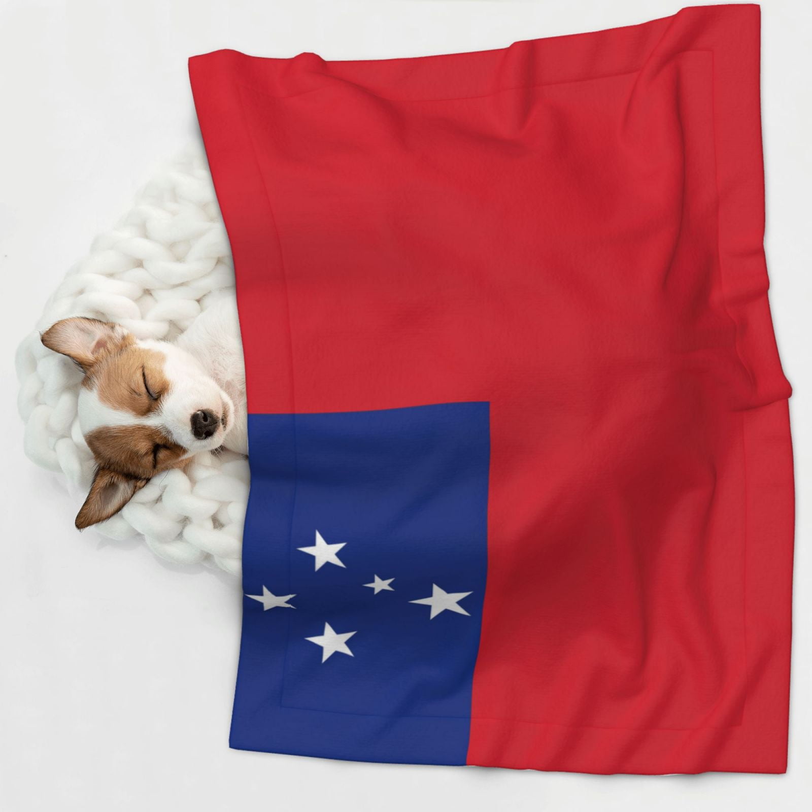 Flannel Throw Dog Blanket Samoan Flag Soft Warm Print Pet Blankets for Small Dog Cat Puppy