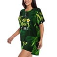 thumbnail image 2 of Fotbe Tropical Summer Vibes Print Pajama Set for Women 2 Piece Loungewear Short Sleeve Tops and Shorts Set Soft Sleepwear-Small, 2 of 7