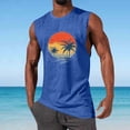 thumbnail image 2 of BRGZLK Mens Tank Top Summer Beach Pullover Casual Sportstropical Hawaiian Round Neck Sleeveless T-Shirt American Flag Palm Tree Print Workout Muscle Gym Tees, 2 of 6