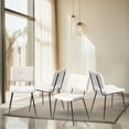 thumbnail image 1 of Homylin Juego de 4 Sillas de Comedor con Tejido Moderno sillas Laterales con Metal Piernas, Conjunto 4 sillas de Acento para Sala Estar,Cocina,Comedor, Cafe,Conferencia, Beige, 1 of 5