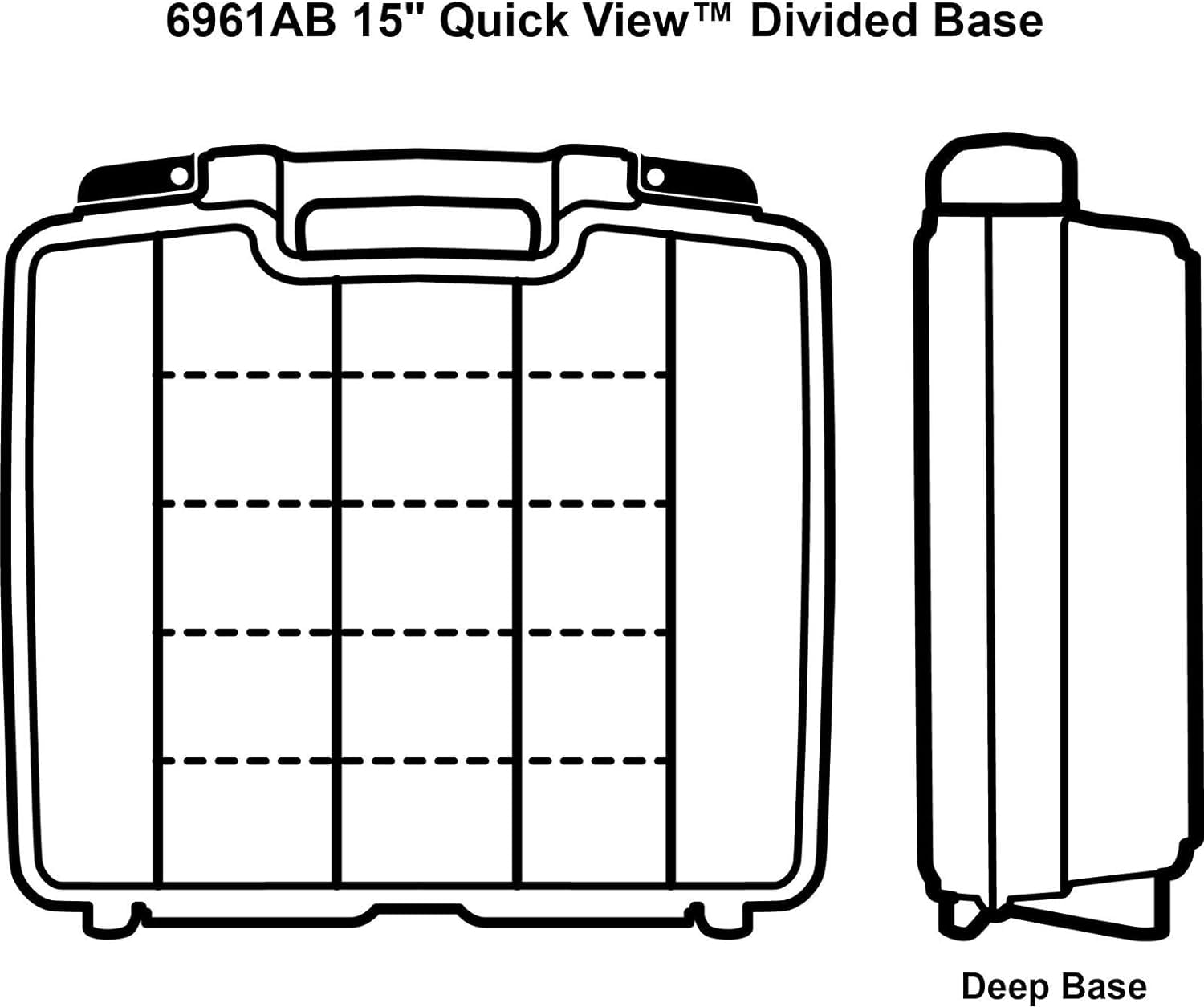  ArtBin 6977AB 12 inch Quick View Deep Base Carrying Case,  Portable Art & Craft Organizer with Handle, [1] Plastic Storage Case,  Translucent
