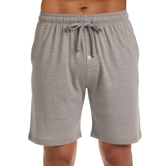 At the Buzzer Men's Pajama Shorts / Sleepwear / PJs. (Grey, XXX-large)