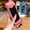 Trending Decor Pink, variant on 13 oz Rectangle Water Bottle with Portable Straw, Leakproof BPA Free Motivational Sports Water Bottle with Time Marker, Double Walled Locking Lid with Silicone Spout, for Gym Yoga Travel Office
