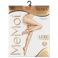 thumbnail image 5 of Women's MeMoi Luxe Hosiery LUX405 Ultra Transparent Mini Toner Control Top Pantyhose (Au Naturel XL), 5 of 6