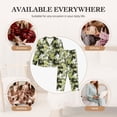 thumbnail image 6 of KLL Hawaii Palms Print Women's Long Sleeve Pajamas with Pants Sleepwear Loungewear 2 Set-Medium, 6 of 7