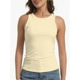 thumbnail image 2 of Womens Sleeveless Racerback High Neck Casual Basic Ribbed Fitted Tank Top, 2 of 6
