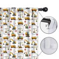 thumbnail image 4 of Blackout Kids Curtains,Cartoon Construction Vehicles Roads White Pattern Childrens Insulated Curtains Set Of 2,Bedroom Essentials,Toddler Room Decor 52"x63", 4 of 5