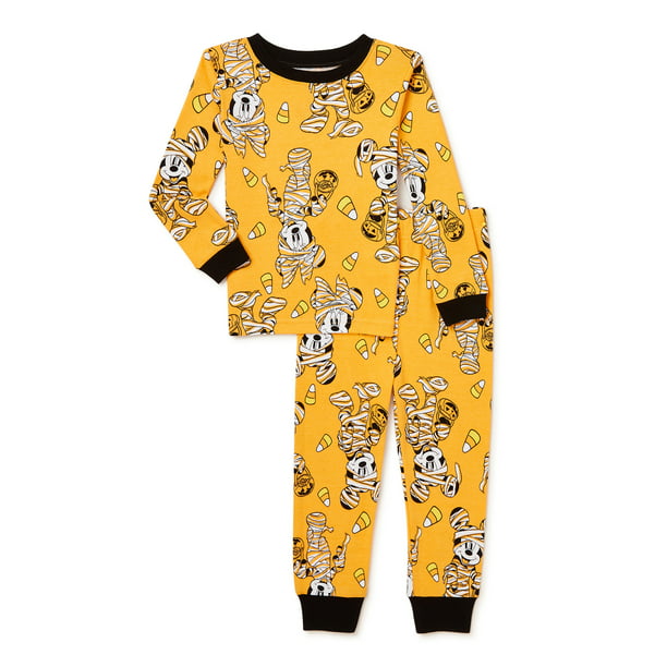 Mickey Mouse Halloween Toddler Boy and Girl Unisex Cotton Pajama Set, 2-Piece,  Sizes 12M-5T - Walmart.com