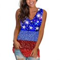thumbnail image 3 of NSLGXD Women's 4th of July Tank Tops Casual Patriotic American Flag Graphic Tees Cute Sleeveless T Shirts Camisole Soft V Neck Tanks S-2XL, 3 of 5
