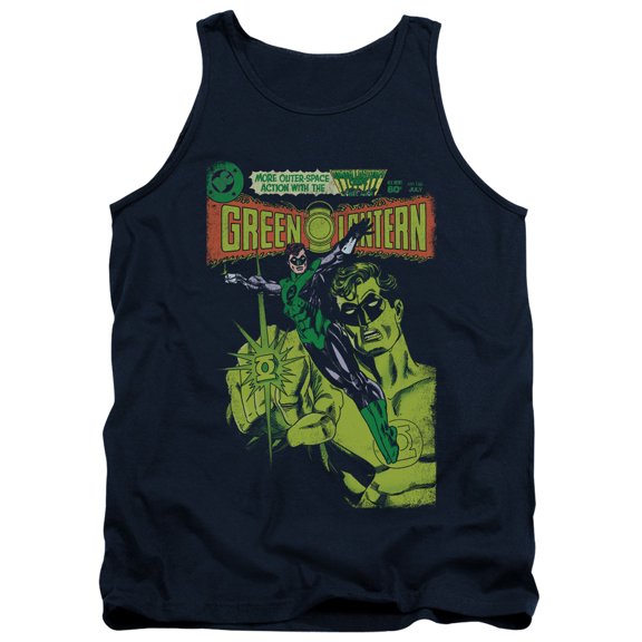 Green Lantern Vintage Cover Adult Tank Top Navy
