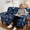 thumbnail image 6 of Xixirimido Loveseat Recliner Cover 6-Pieces Stretch Recliner Sofa Covers Reclining Couch Slipcover Washable Furniture Protector for Pets(2Seater), Blue Butterflies, 6 of 8