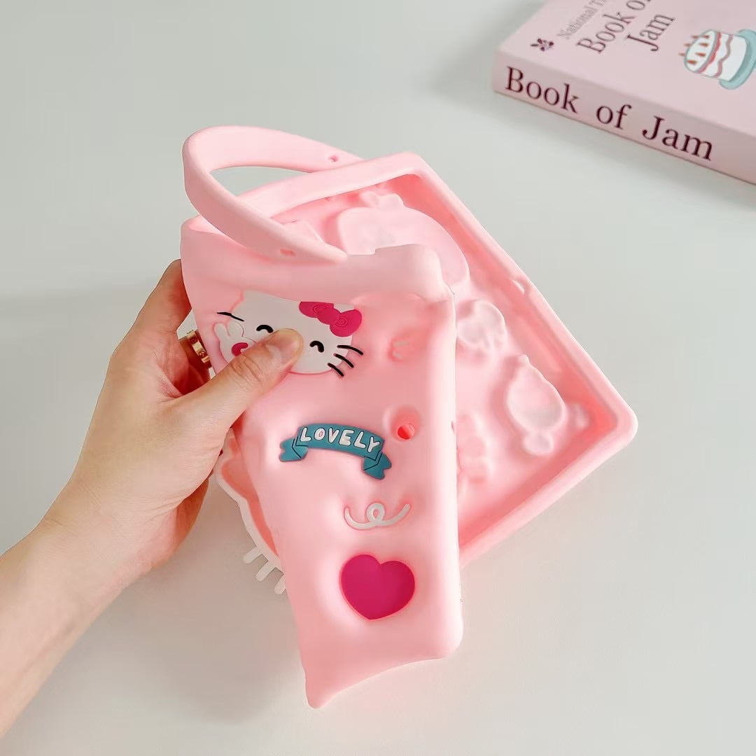 Adorable 3D Cartoon Hello Kitty Shockproof Case - Perfect for iPad mini 7 (A17 Pro) Generation Case 2024, iPad mini 6 Case 2021, 8.3-inch - Child - Safe Protective Cover