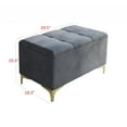 thumbnail image 1 of Pierre Upholstered Panel Bed with Storage Bench Grey Full, 1 of 5