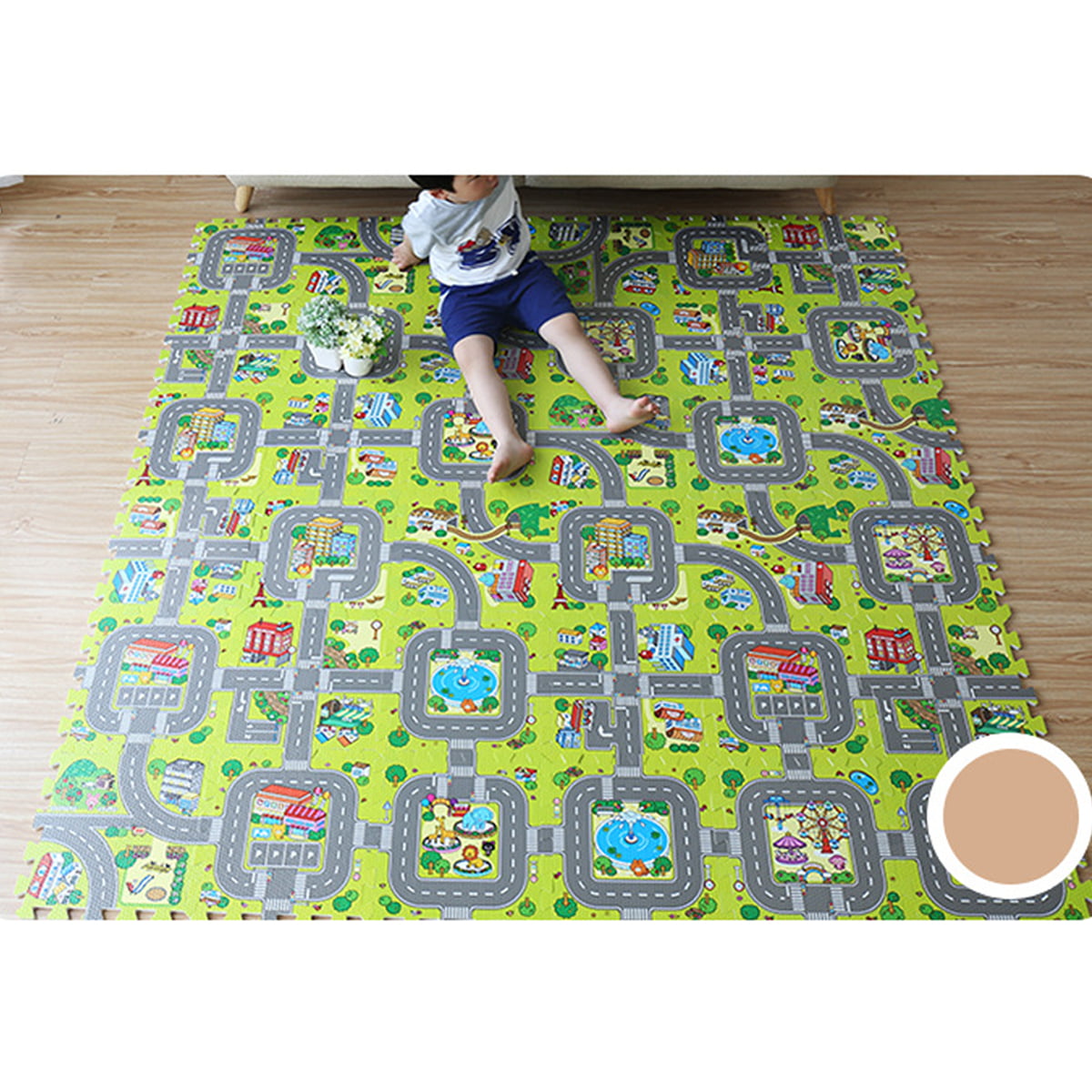 T-REASURE Soft Puzzle Mats,Splicing Velvet EVA Foam Kids Play Mat Set Floor Mat Crawling Mat for Home Bedroom Shop
