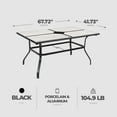 thumbnail image 3 of Four Seasons Courtyard Brookfield Porcelain Top Outdoor Dining Table, 3 of 7