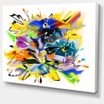 thumbnail image 2 of Yellow Blue Abstract Floral Design - Extra Large Floral Wall Art, 2 of 4