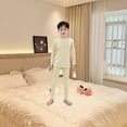 thumbnail image 6 of NAISIBABY Boys Girls Thermal Underwear Sets, Long Johns Home Sweatshirts And Leggings Pajamas Beige 3T, 6 of 7