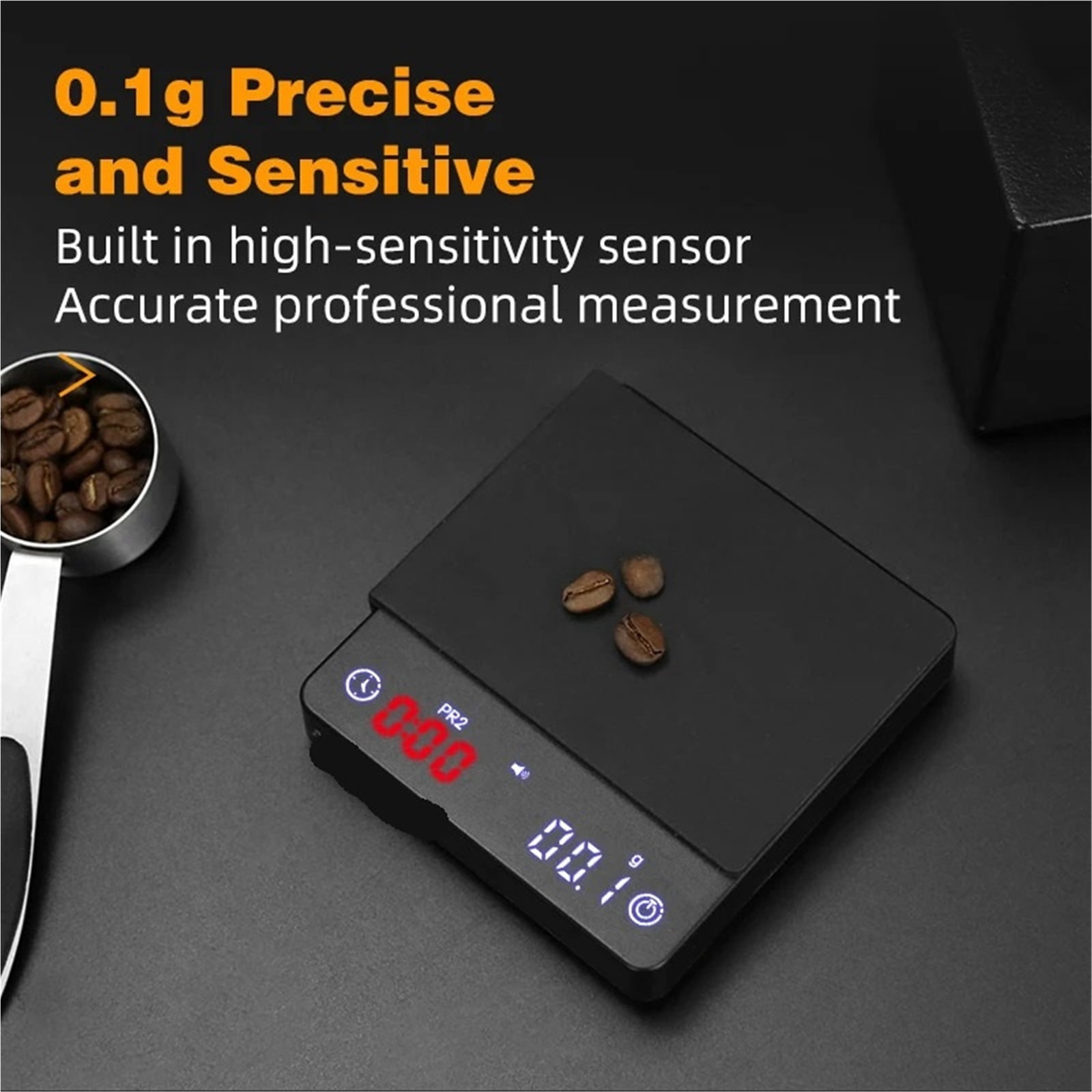 Digital Scale With Timer Usb 3kg Electronic Precision Portable Barista Tool Kitchen Home Coffee Accessories