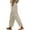 Beige, variant on Hpapadks Womens Pants Solid Elasticized High Waist Ankle Length Harem Pant Slacks for Women Beige L
