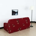 thumbnail image 4 of REGALWOVEN Floral Print Decor Sofa Slipcover Washable Furniture Protector, X-Large Burgundy, 4 of 7