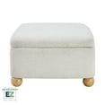 thumbnail image 5 of Walker Edison Contemporary Bouclé Easy Assembly Large Storage Ottoman, Ivory, 5 of 16