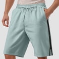 thumbnail image 2 of kamemir Shorts for Men Mens Casual Shorts - Cotton Drawstring Summer Beach Shorts(Sky Blue,2XL), 2 of 6