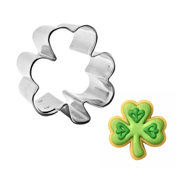 Mini Shamrock Cookie Cutter 1.75 inches H2003 - The Cookie Cutter Shop - Tin Plated Steel Cookie Cutter