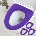 thumbnail image 1 of Cojín universal para asiento de inodoro, funda de vellón de punto con suave relleno de esponja, antideslizante y lavable a máquina para mayor comodidad, ideal para el baño y uso de invitados, 1 of 8