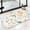 White-2, variant on Ultra Soft Absorbent Bath Mat 20x31.5 Inch Fluid Smoke Aurora Art Style, Spring Floral Flowers Print