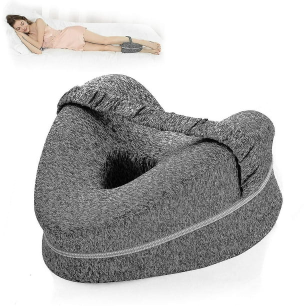 Almohada para piernas: almohada ergonómica para dormir de lado para un soporte óptimo - Almohada de espuma viscoelástica para rodillas para personas que duermen de lado - Cojín de posicionam