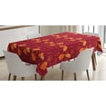 thumbnail image 1 of Floral Tablecloth, Blossoming Twigs with Little Buds Gentle Tender Spring Revival Theme, Rectangular Table Cover for Dining Room Kitchen, 60 X 90 Inches, Maroon Hot Pink Marigold, by Ambesonne, 1 of 3