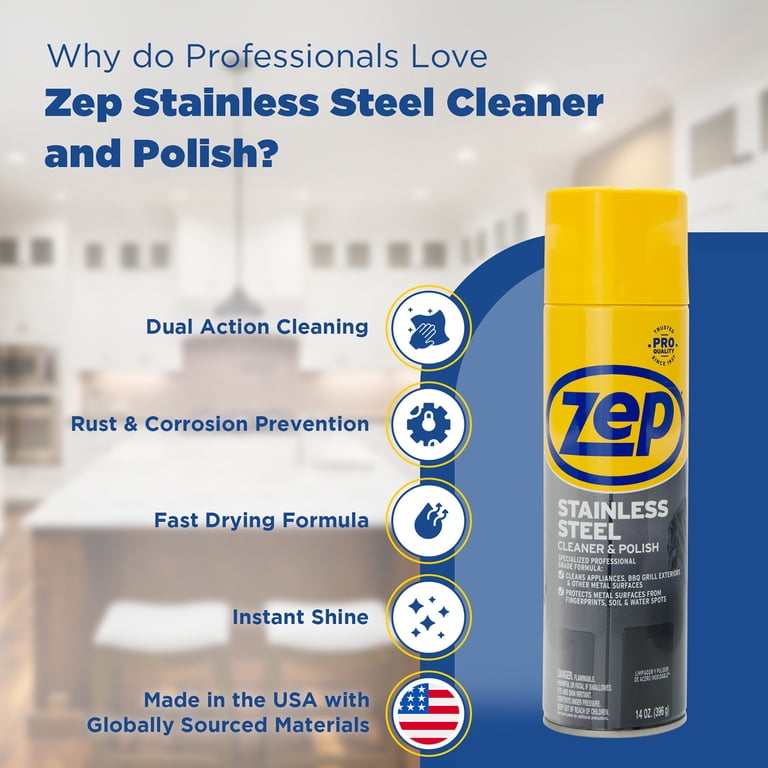 Zep Stainless Steel Cleaner & Polish, 14 Oz Spray photo 7