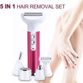 thumbnail image 3 of LOVEVER Electric Shaver for Women 5 in 1 Portable Multifunction Bikini Trimmer Set Wet & Dry Painless Razor for Women Rechargeable Low Razors for Legs Eyebrow Nose Face Bikini Area Pubic, 3 of 7