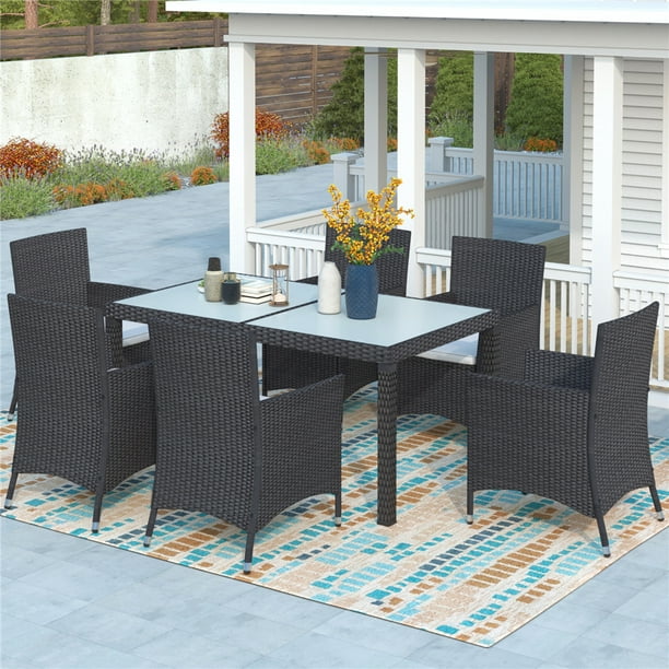 Piece Outdoor Patio Furniture Set, Patio Table With Seats