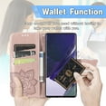 thumbnail image 5 of Samsung Galaxy S22 Ultra 5G Case, Dteck PU Leather Butterfly Embossed Design Phone Case Flip Notebook Wallet Card Slot Holder Magnetic Stand Cover for Samsung Galaxy S22 Ultra 5G, Rosegold, 5 of 8