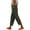 Z99 Army Green, variant on Womens Cropped Wide Leg Pants Hollow Out Scalloped Hem Linen Capri Trousers Lightweight Loose Fit Casual Summer Vacation Clothes with Pockets White,L