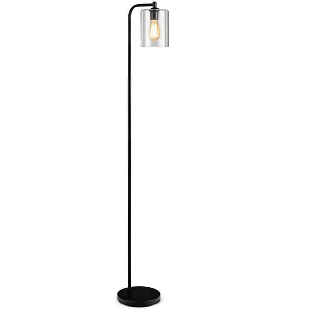 Gymax Industrial Floor Lamp W Glass, Industrial Floor Lamp Shade