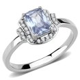 thumbnail image 1 of Alamode DA246-9 Bague en Acier Inoxydable Poli pour Femmes avec Grade AAA CZ en Améthyste Clair - Taille 9, 1 of 1