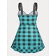 thumbnail image 2 of Tank Top Sin Espalda a Cuadros Tamaño Plus Rosegal  Camisetas sin mangas de talla grande, 2 of 5