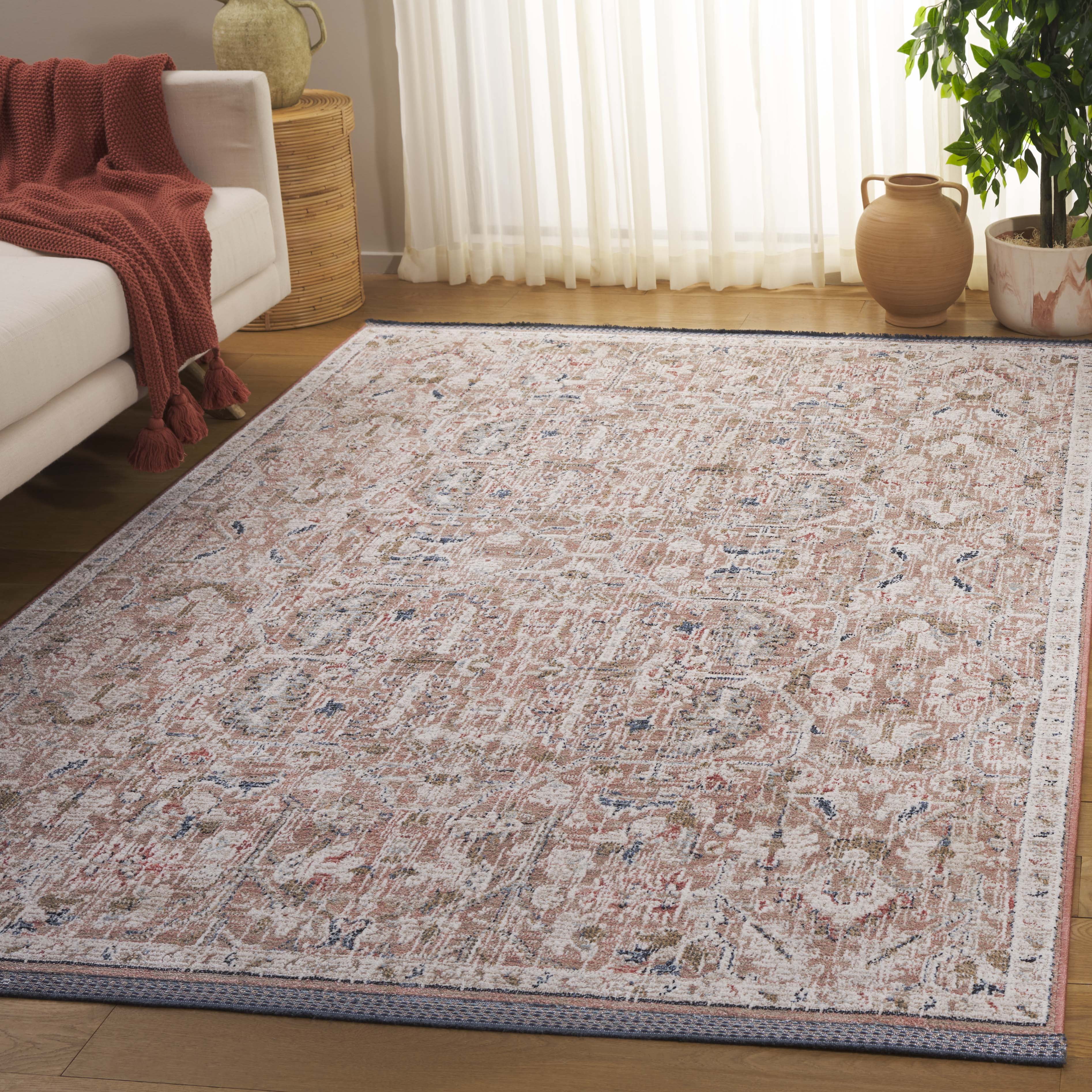 SAFAVIEH Vivaldi Jules Abstract Area Rug, Rust/Ivory, 5'3" x 7'6"
