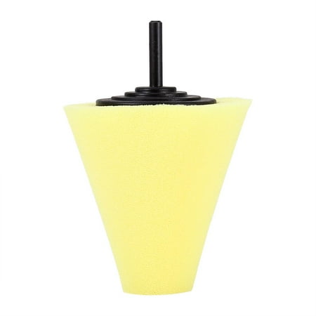 Cone Shaped Buffing Pad - Hilitand Pads Tools for Car Wheel Polishing Cone Shaped Buffing Burnishing Foam Sponge Yellow