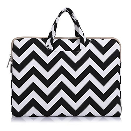 Hp Stream 7 Case Red Laptop Briefcase, Canvas Fabric Carry Case Sleeve Handbag for 11-11.6 Inch Acer Chromebook 11 / HP Stream 11 / Samsung Chromebook 2 / Notebook Computer / MacBook Air 11, Chevron Black-1 ()