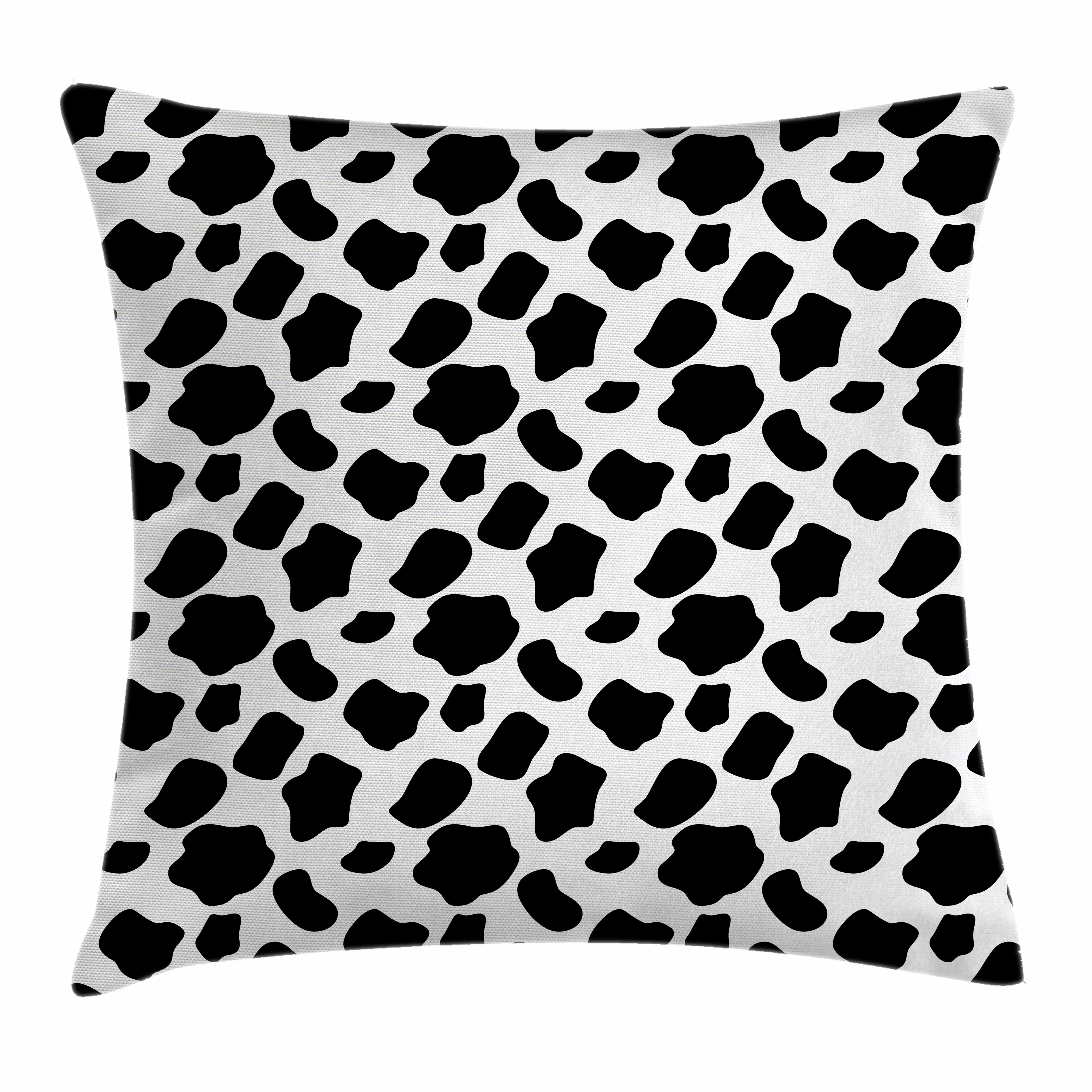 Cow Print Throw Pillow Cushion Cover, Cattle Skin Pattern with