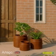 thumbnail image 2 of Macetas Modernas Set De 3 Piezas 55-43-32cm de ancho Para Exteriores Villa color Corten Steel De Polietileno Ultra Ligera Artego Japi Hecha en Brasil, 2 of 6
