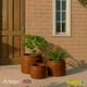 thumbnail image 2 of Macetas Modernas Set De 3 Piezas 55-43-32cm de ancho Para Exteriores Villa color Corten Steel De Polietileno Ultra Ligera Artego Japi Hecha en Brasil, 2 of 6