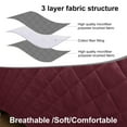 thumbnail image 6 of Sanmadrola Recliner Chair Cover Reversible Small Recliner Slipcover for Dogs Seat Width to 28 Inch Washable Couch Cover with Elastic Straps for Kids and Pets(Large Recliner, Wine Red), 6 of 10